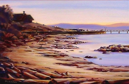 Yellow Point Lodge at Dusk